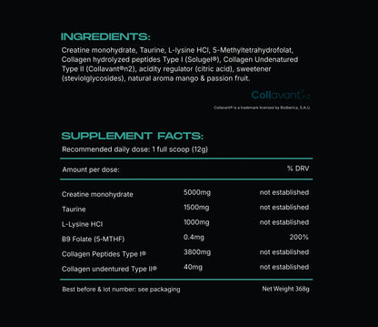 BOOST 2.0 Creatine + Taurin + Lysine + Collagen + B9.