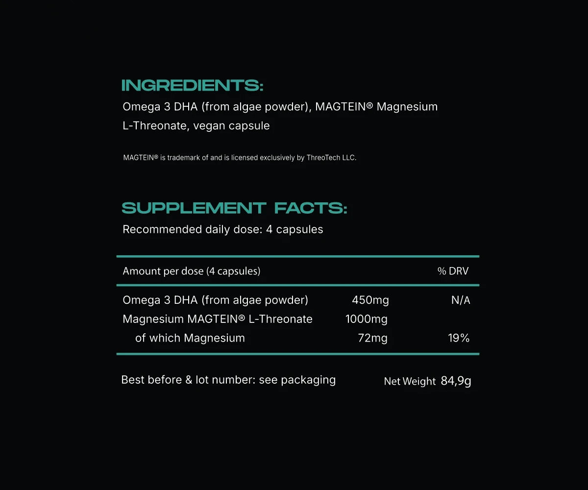 MindBoss Omega 3 DHA & Magtein.