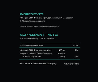 MindBoss Omega 3 DHA & Magtein.